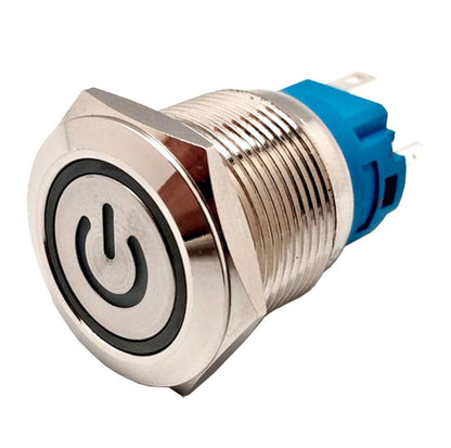 Botão de Painel com Travamento – IP65 Ø19 mm LED Verde/Vermelho 12 V