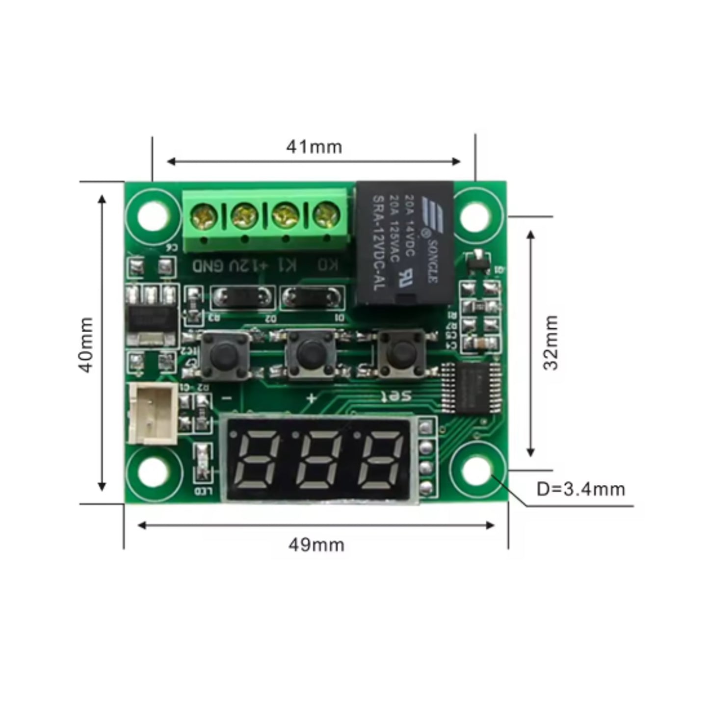 Controlador de Temperatura Digital (12V DC)